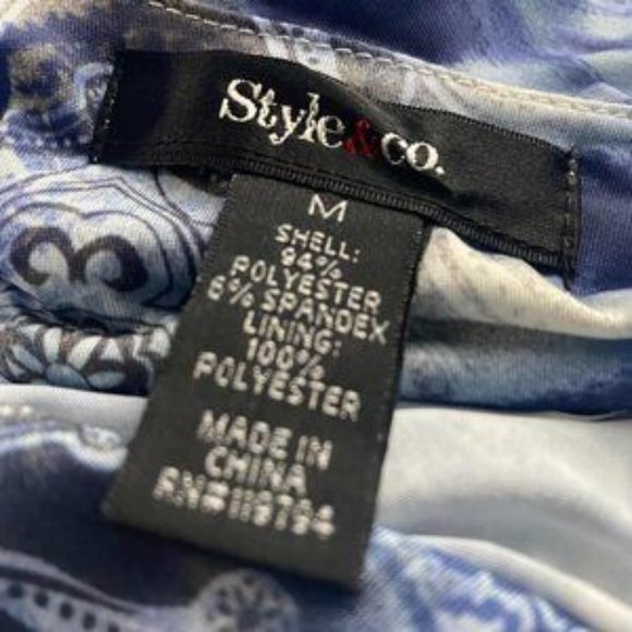 NWT Style&Co Print Ruffle Layer Shift Dress Medium - Picture 5 of 5